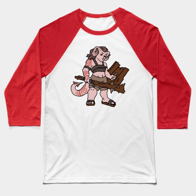 Tiefling Barbarian Baseball T-Shirt by NathanBenich